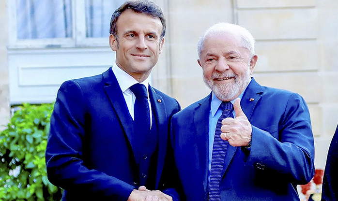 Macron quer encontrar agenda comum com Lula sobre Ucrânia