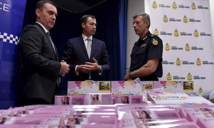 Austrália apreende US$ 700 milhões em droga escondida em enchimento de sutiãs