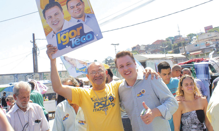 Em Itapevi, o candidato Igor Soares (PTN) lidera pesquisa com 47% das intenções
