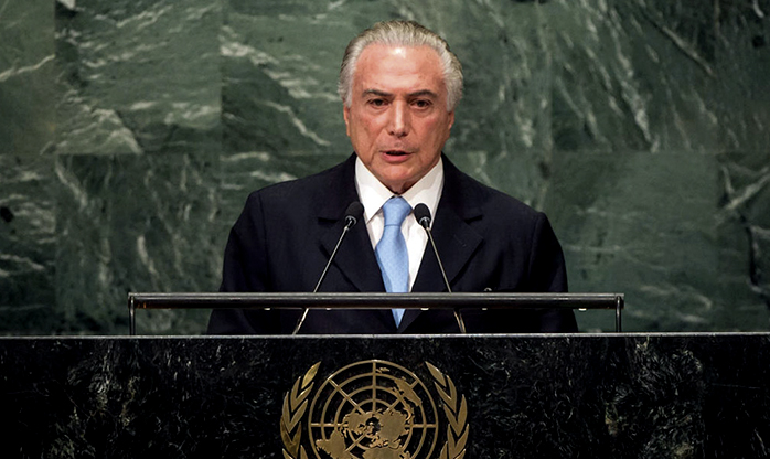 Em assembleia da ONU Temer defende maior abertura do Brasil ao mundo 