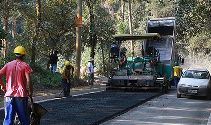 Estrada do Jaguari, em Santana de Parnaíba recebe nova etapa de pavimentação